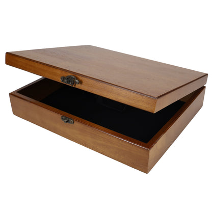 WE Games Old World Wooden Treasure Box with Brass Latch