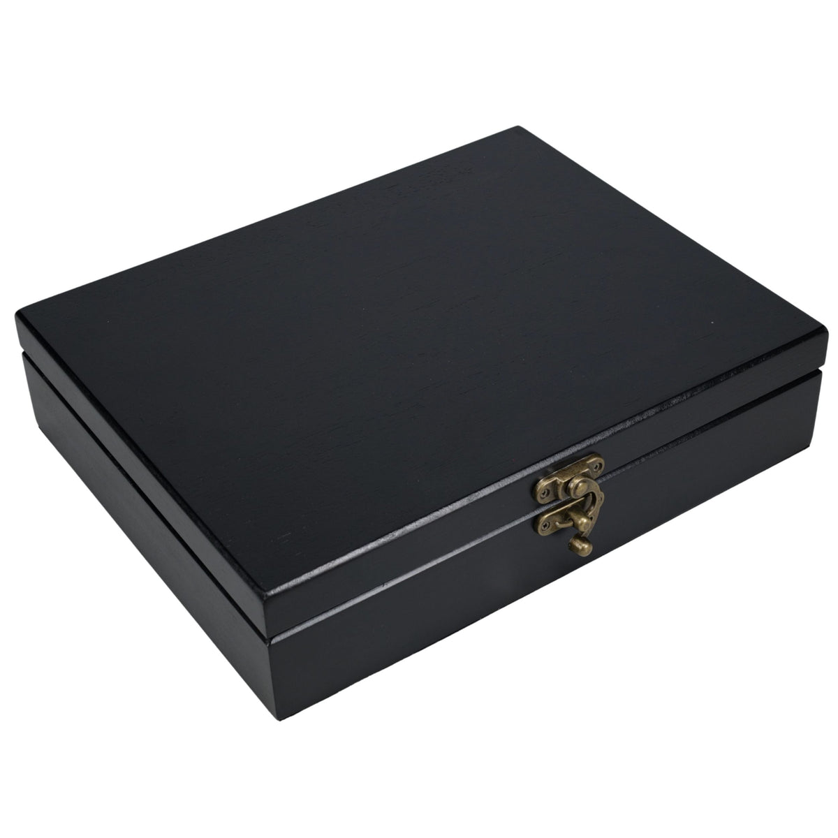 WE Games Old World Wooden Treasure Box with Brass Latch