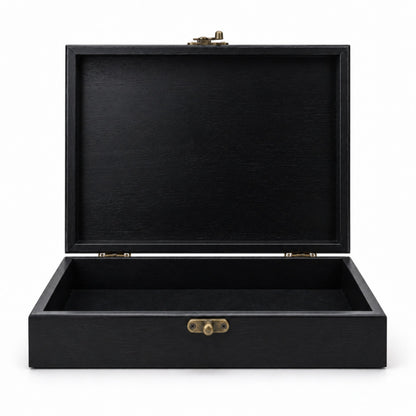 WE Games Old World Wooden Treasure Box with Brass Latch