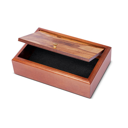 WE Games Wooden Keepsake Stash Box with Olive Wood Lid
