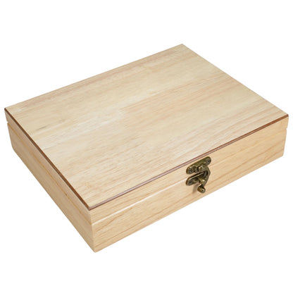 WE Games Old World Wooden Treasure Box with Brass Latch