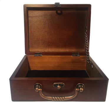 WE Games Wooden Keepsake Stash Box with Old World Handle