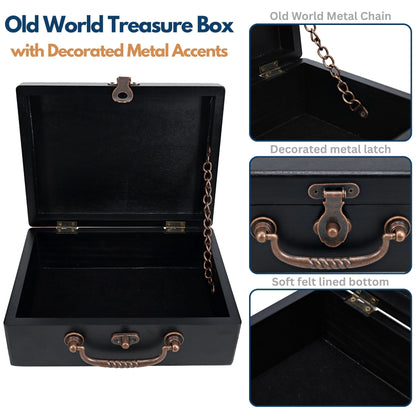 WE Games Wooden Keepsake Stash Box with Old World Handle