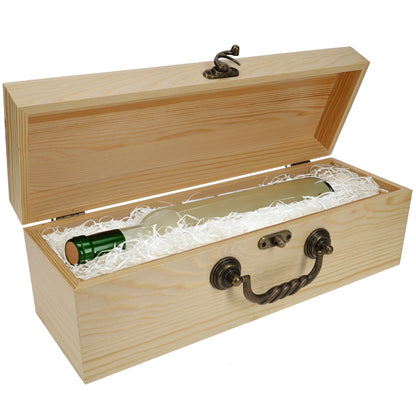 WE Games Wooden Storage Box, Walnut Stained Burnt Wood Finish