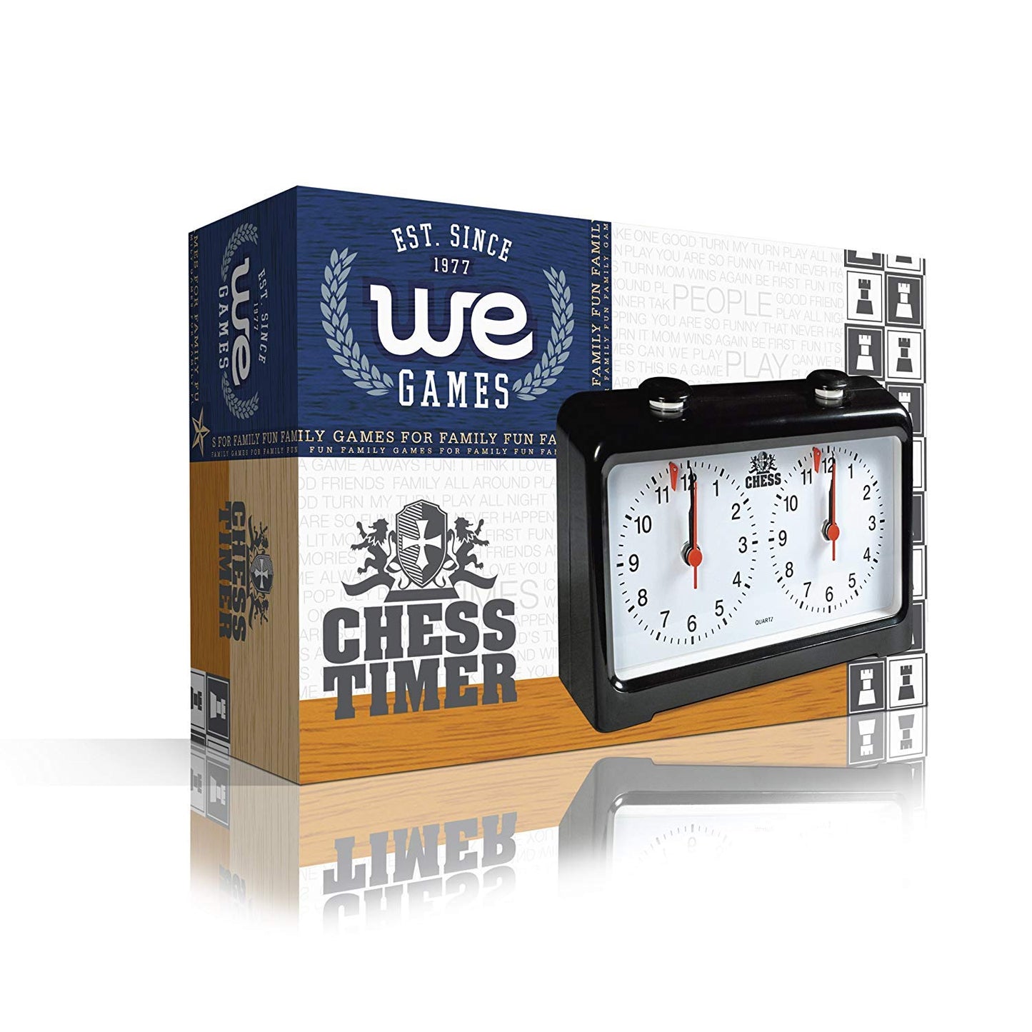 WE Games Royal Crest Quartz Analog Chess Clock/Timer