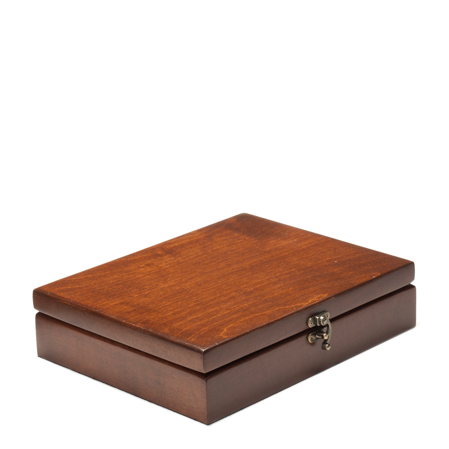 WE Games Wooden Valet Box - Walnut Stain (Made in USA)