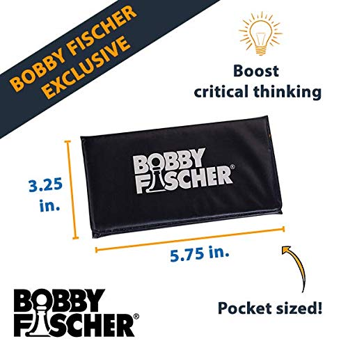 Bobby Fischer Mini Magnetic Pocket Chess Set - Travel Trifold, 6 x 3.25 in.