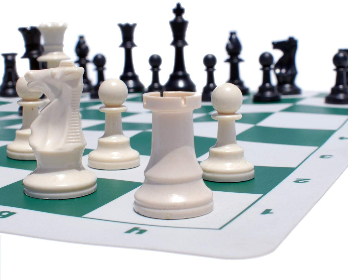 WE Games Travel Tournament Chess Set, 20 in. Silicone Board, 3.75 in. King