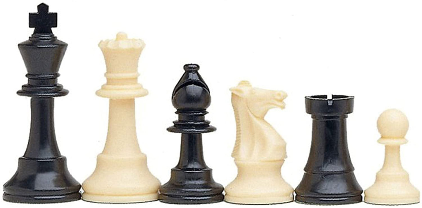 WE Games Tournament Chess Set - Heavy Weighted Chess Pieces with Roll-up Chess Board and Zipper Pouch for Chessmen