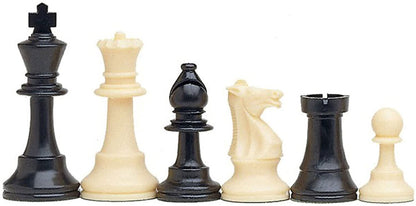 WE Games Tournament Chess Set - Heavy Weighted Chess Pieces with Roll-up Chess Board and Zipper Pouch for Chessmen