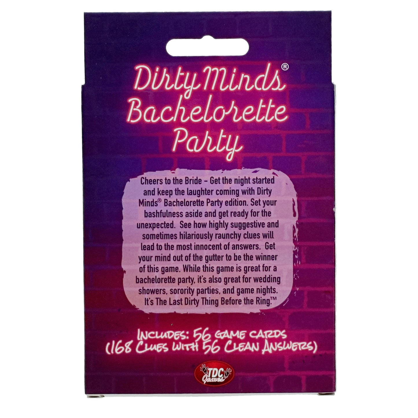 TDC Games Travel Dirty Minds Bachelorette Party Card Game