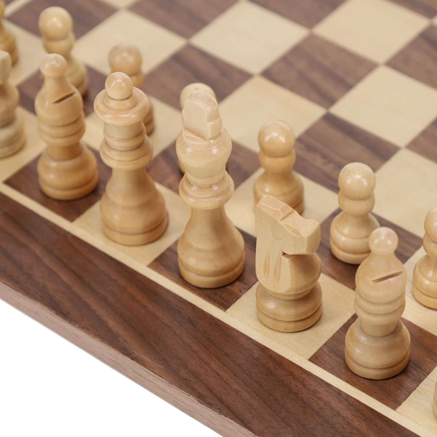WE Games Classic Staunton Wood Chess Set - 12 in. Board, 2.75 in. King