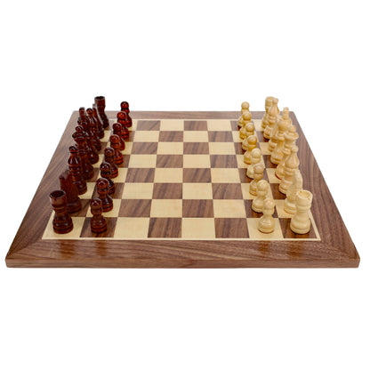 WE Games Classic Staunton Wood Chess Set - 12 in. Board, 2.75 in. King