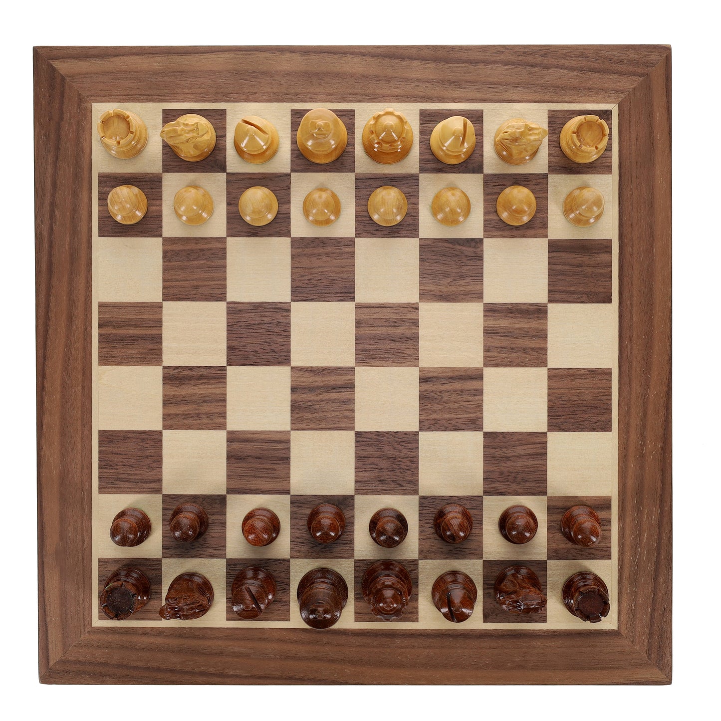 WE Games Weighted Wooden Staunton Chess Set, 11.5 in. Board,  2.5 in. King