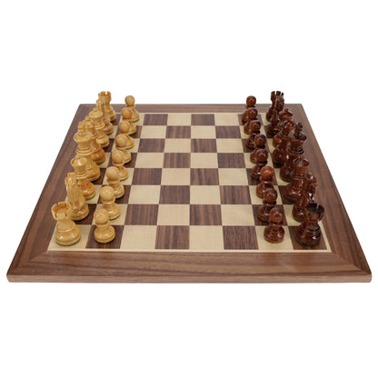 WE Games Weighted Wooden Staunton Chess Set, 11.5 in. Board,  2.5 in. King