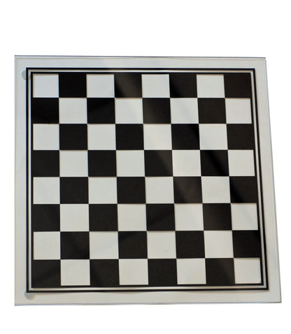 WE Games Black and Clear Glass Chess Set, 13.75 in. Board, 3 in. King