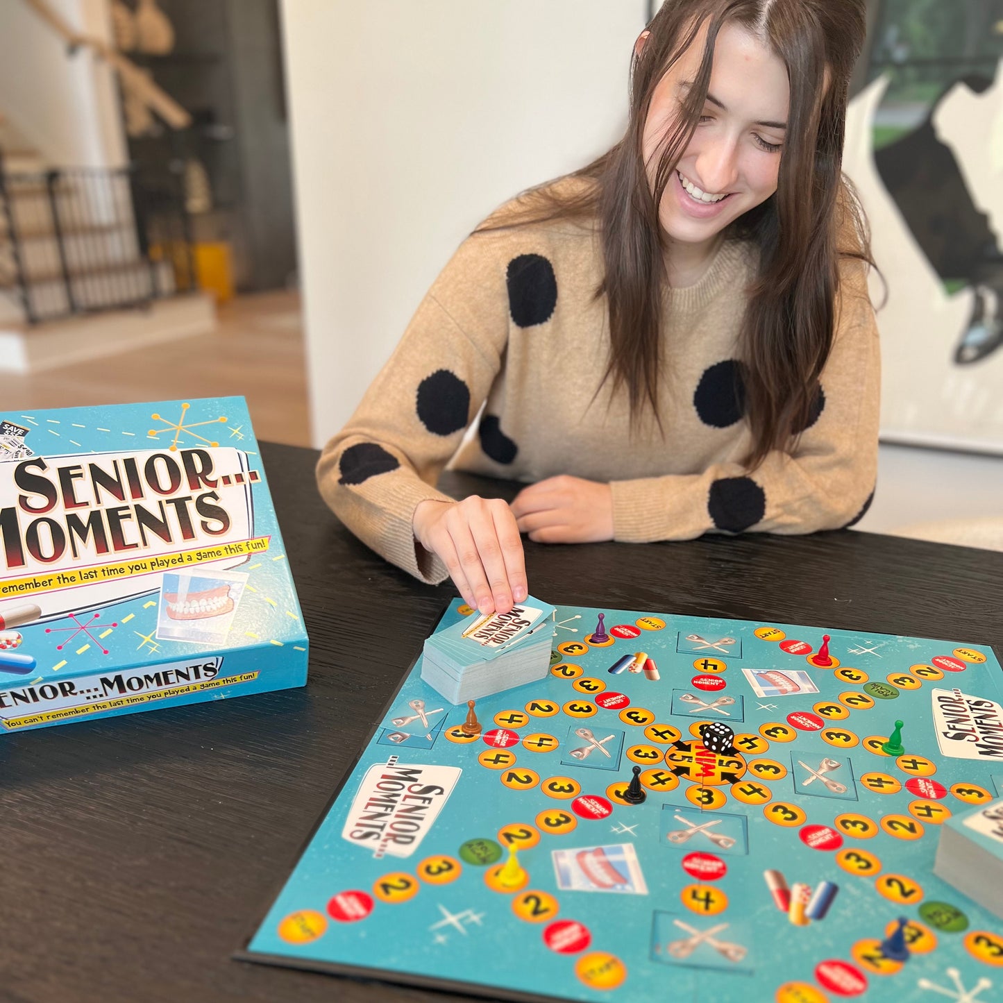 TDC Games Senior Moments Board Game for the Whole Family