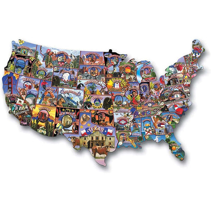 TDC Games USA Vintage Postcards Jigsaw Puzzle - 1,000 Pieces