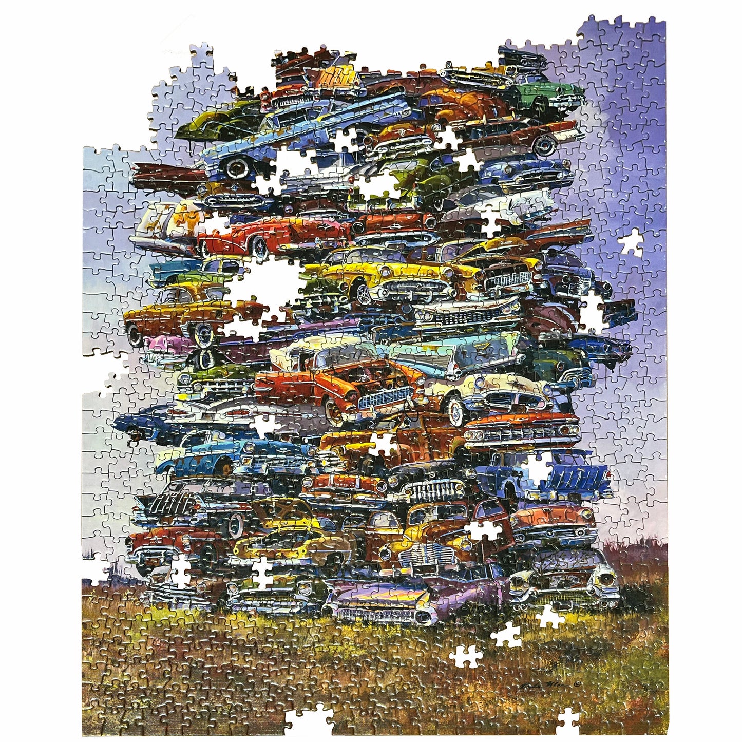 TDC Games Fabulous 50s Junkpile Classic Car Jigsaw Puzzle - 1000 Pieces