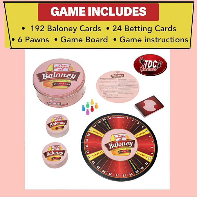 TDC Games The Game of Baloney, A Fibbing Board Game for the Whole Family