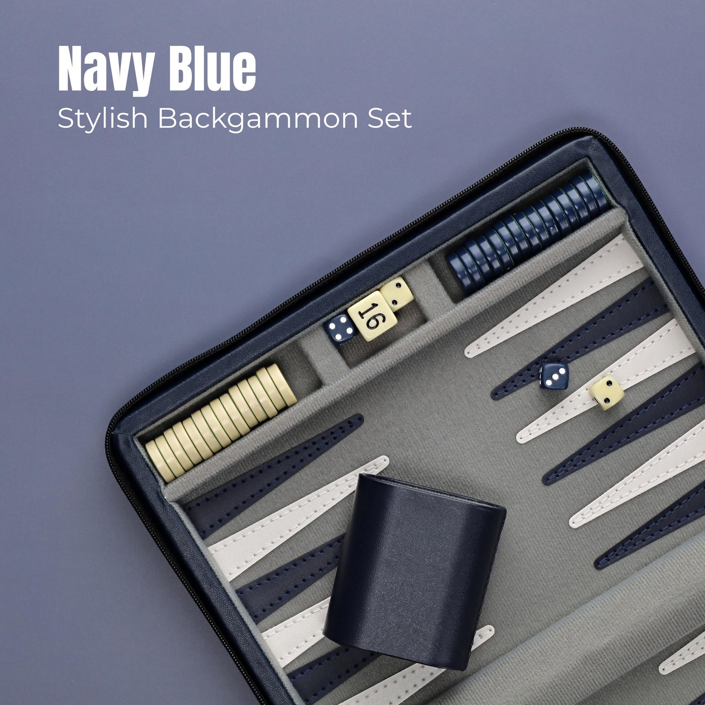 WE Games Magnetic Backgammon Set with Leatherette Case and Carrying Strap - Travel Size