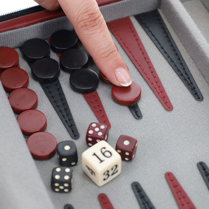 WE Games Magnetic Backgammon Set with Leatherette Case and Carrying Strap - Travel Size