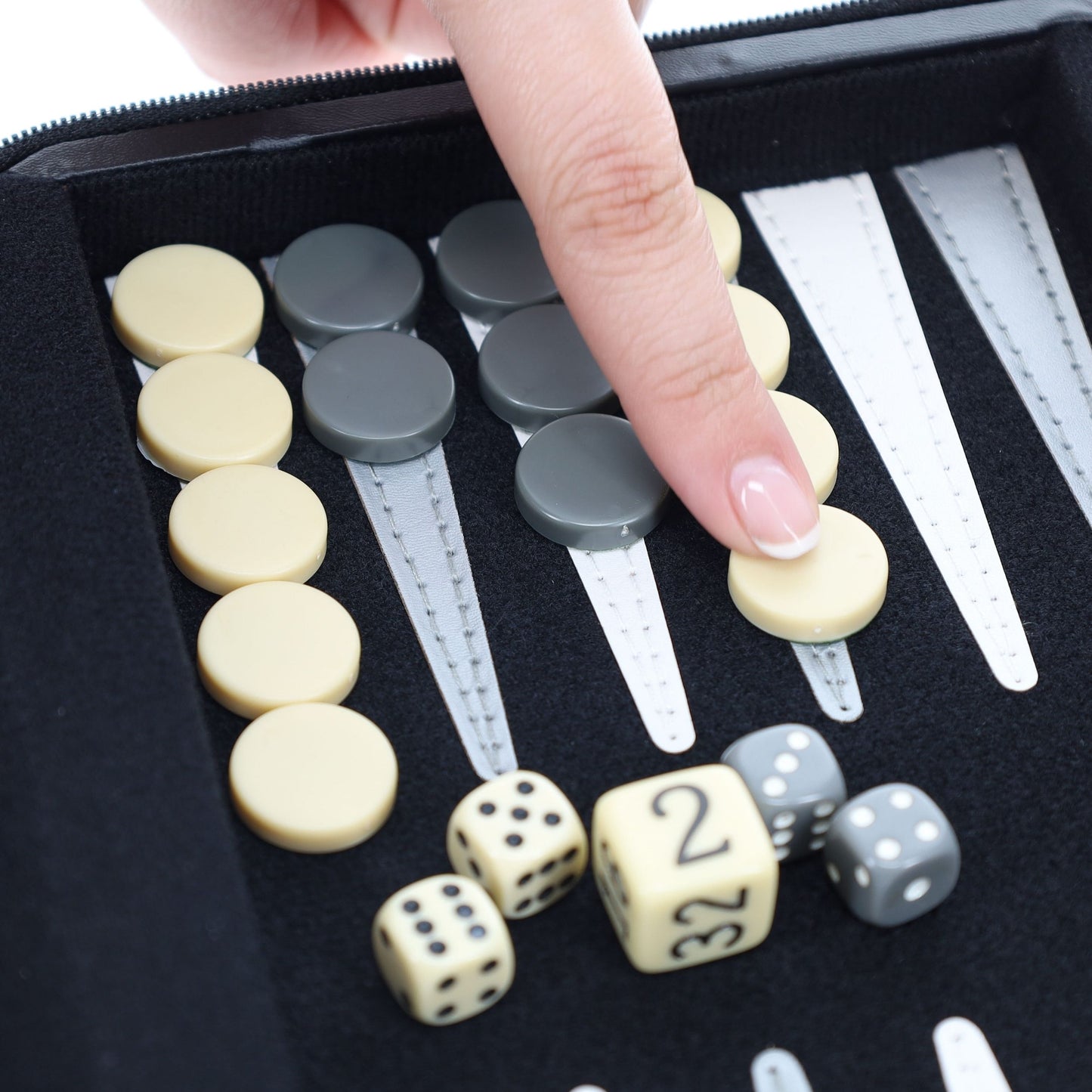 WE Games Magnetic Backgammon Set with Leatherette Case and Carrying Strap - Travel Size