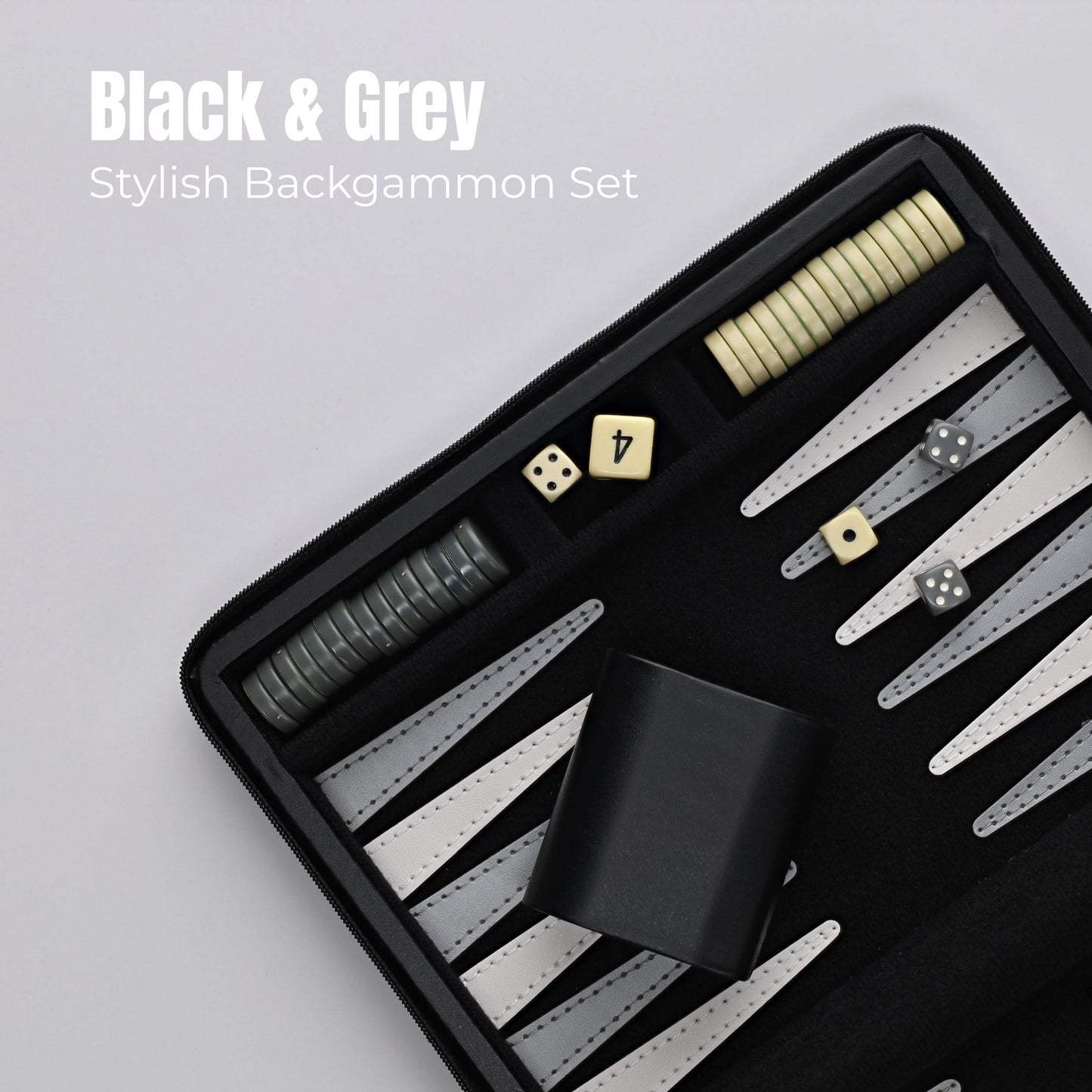 WE Games Magnetic Backgammon Set with Leatherette Case and Carrying Strap - Travel Size