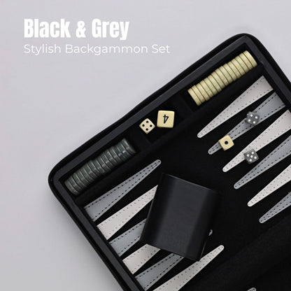 WE Games Magnetic Backgammon Set with Leatherette Case and Carrying Strap - Travel Size