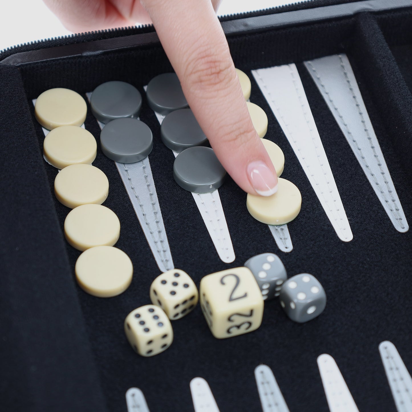 WE Games Magnetic Backgammon Set with Leatherette Case and Carrying Strap - Travel Size