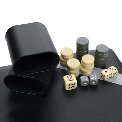 WE Games Magnetic Backgammon Set with Leatherette Case and Carrying Strap - Travel Size