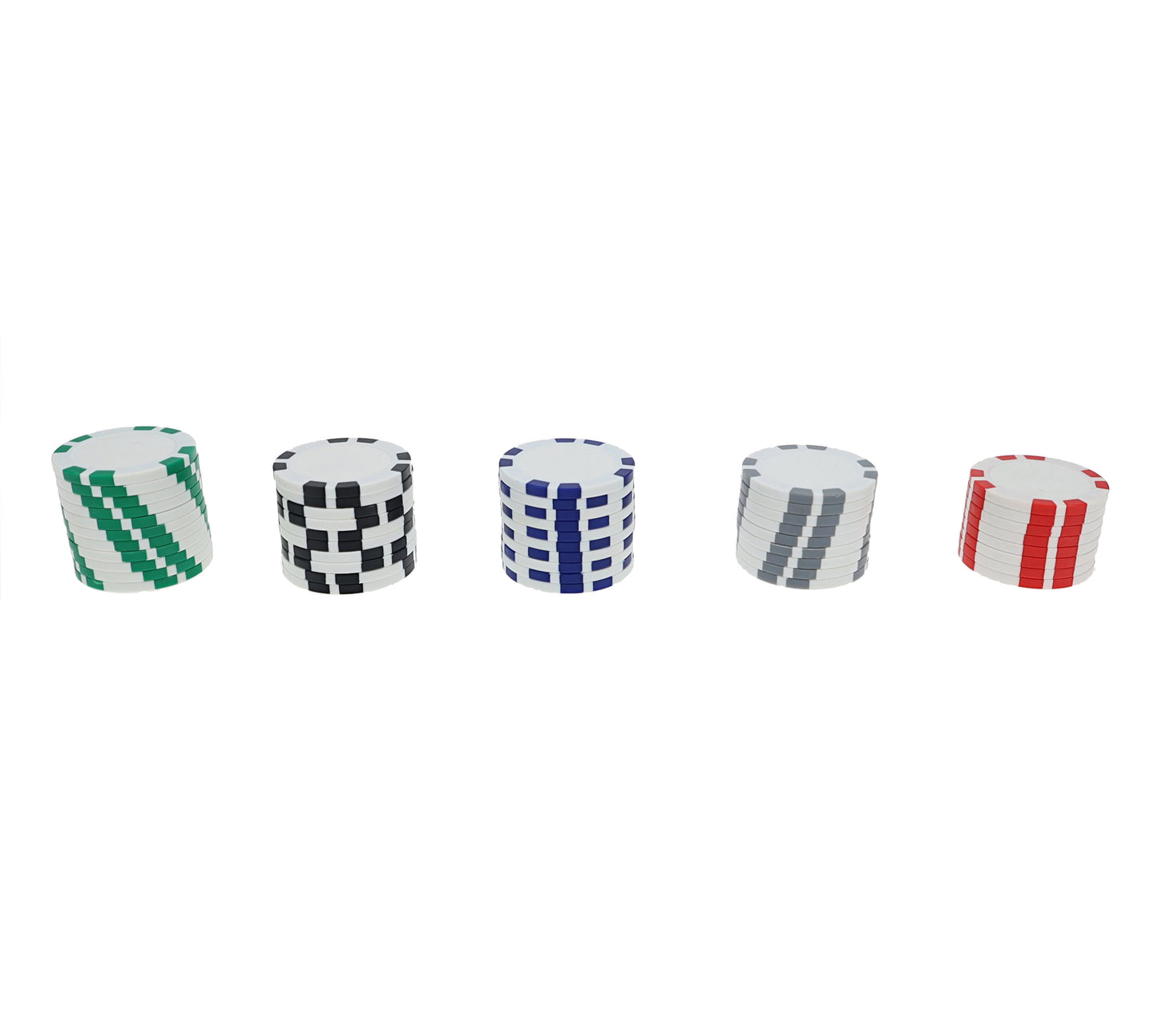 WE Games 8 Stripe Clay Poker Chips, Set of 25