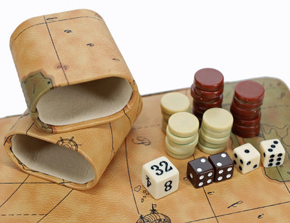 WE Games Magnetic Backgammon Set with Leatherette Case and Carrying Strap - Travel Size