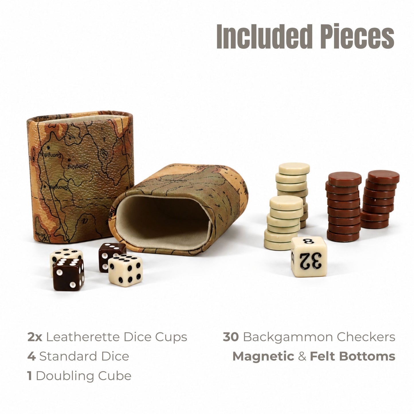 WE Games Magnetic Backgammon Set with Leatherette Case and Carrying Strap - Travel Size