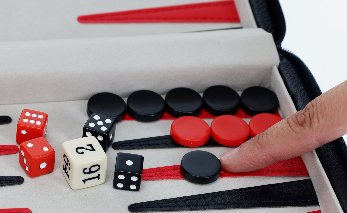 WE Games Magnetic Backgammon Set with Leatherette Case and Carrying Strap - Travel Size