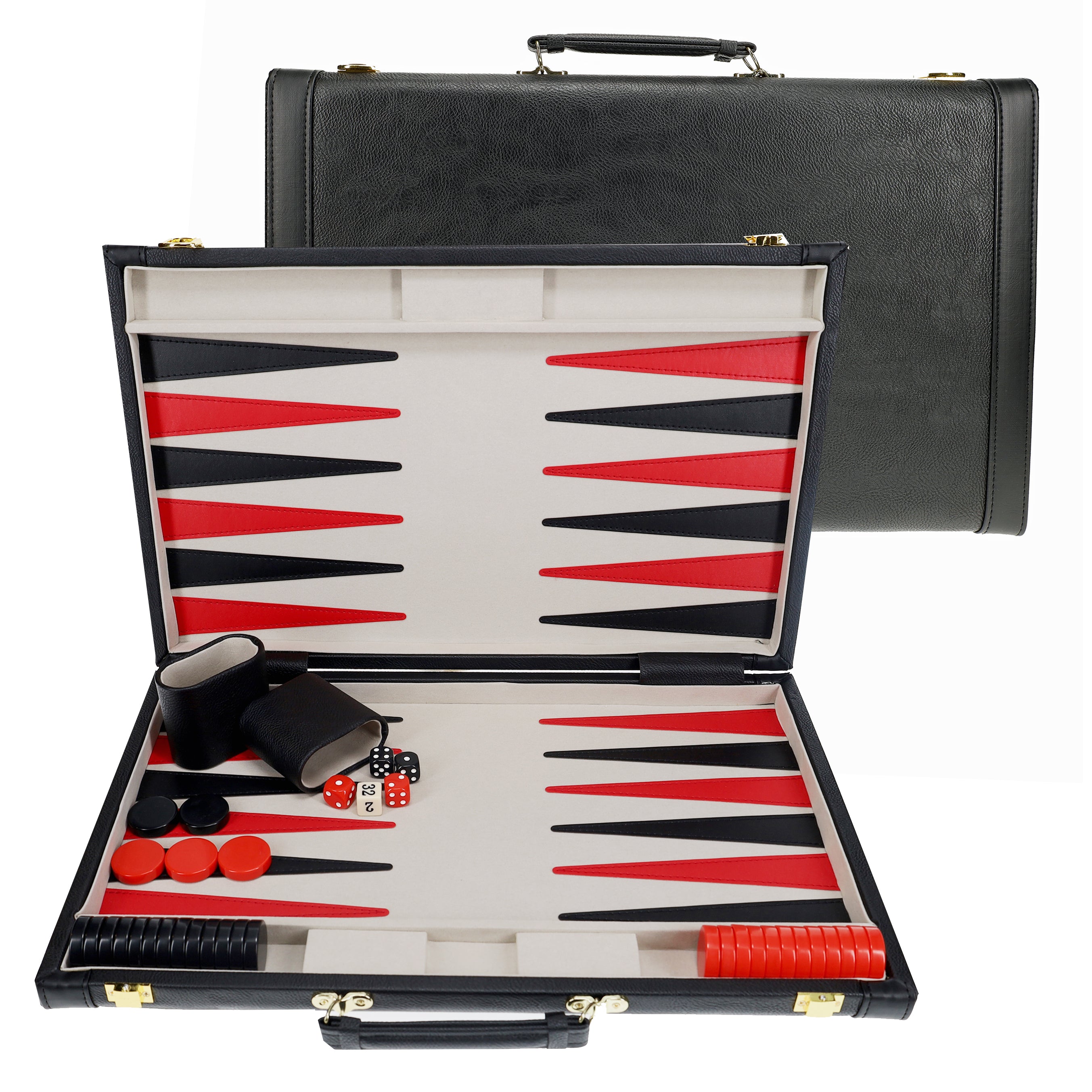 Elegant Leatherette Backgammon Set - 18 x 11 in. – wood-expressions