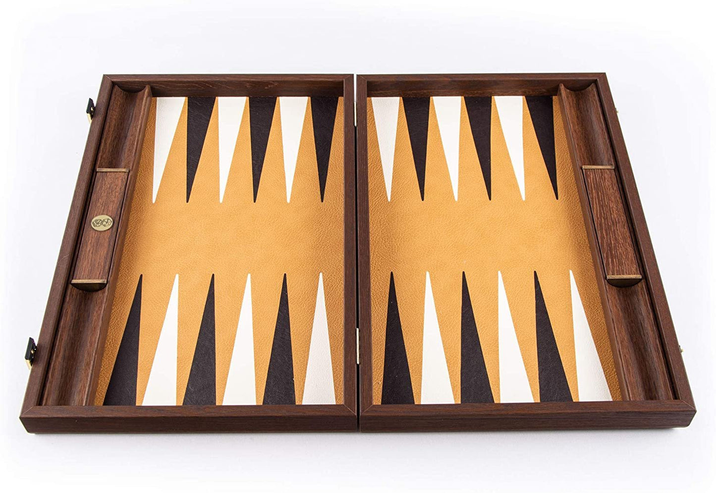 WE Games Luxury Wood Backgammon Set with Leatherette Interior - 19 inches - Handcrafted in Greece