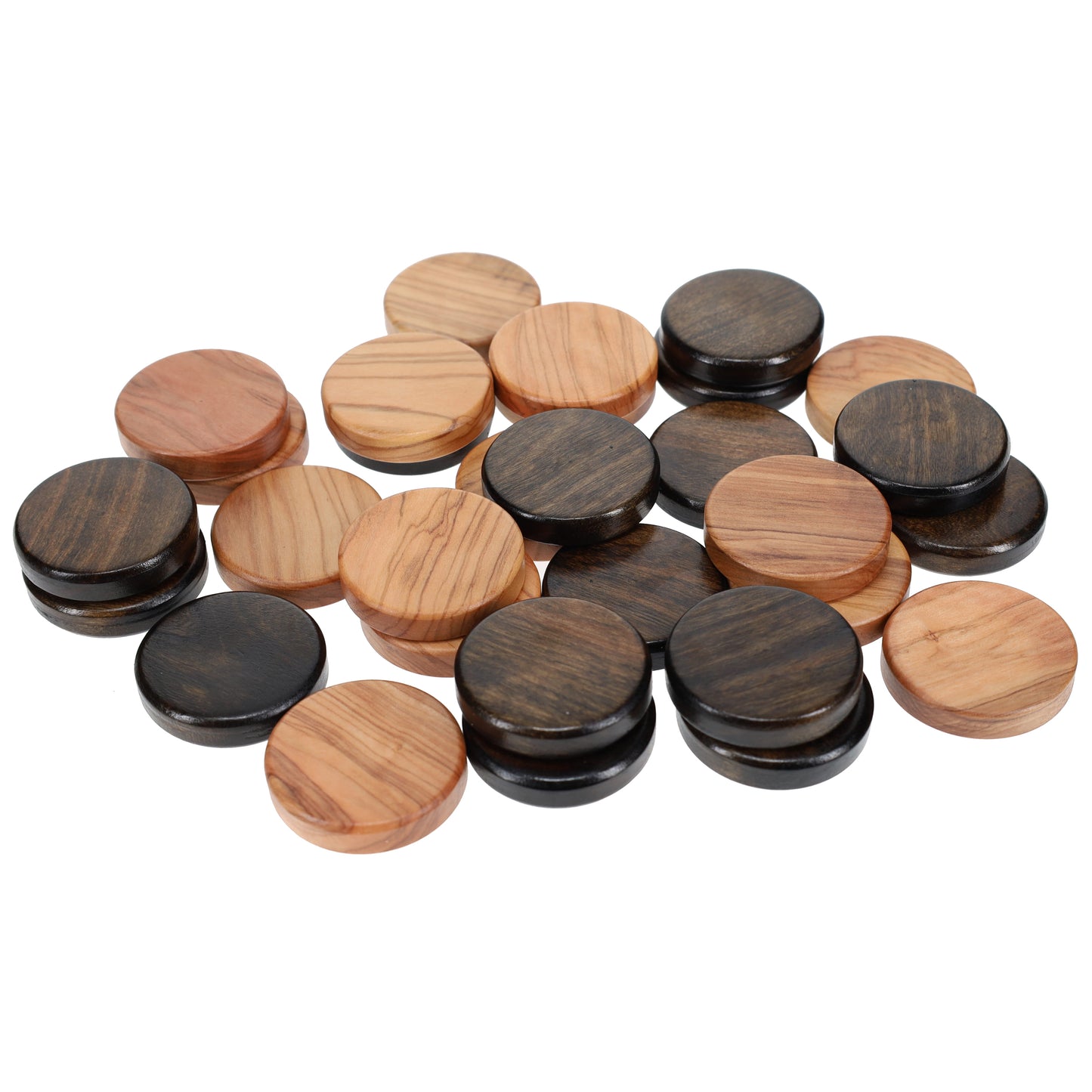 WE Games Olive Wood Backgammon Checkers/Chips