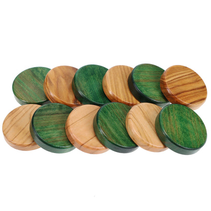 WE Games Olive Wood Backgammon Checkers/Chips