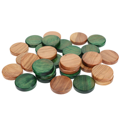 WE Games Olive Wood Backgammon Checkers/Chips