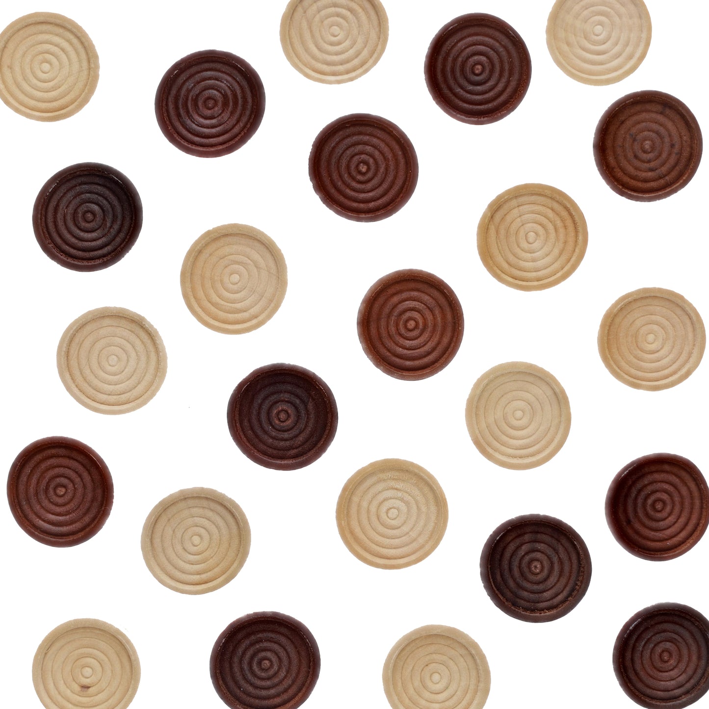 Old School Brown and Natural Wooden Checkers Set -11.75 in.