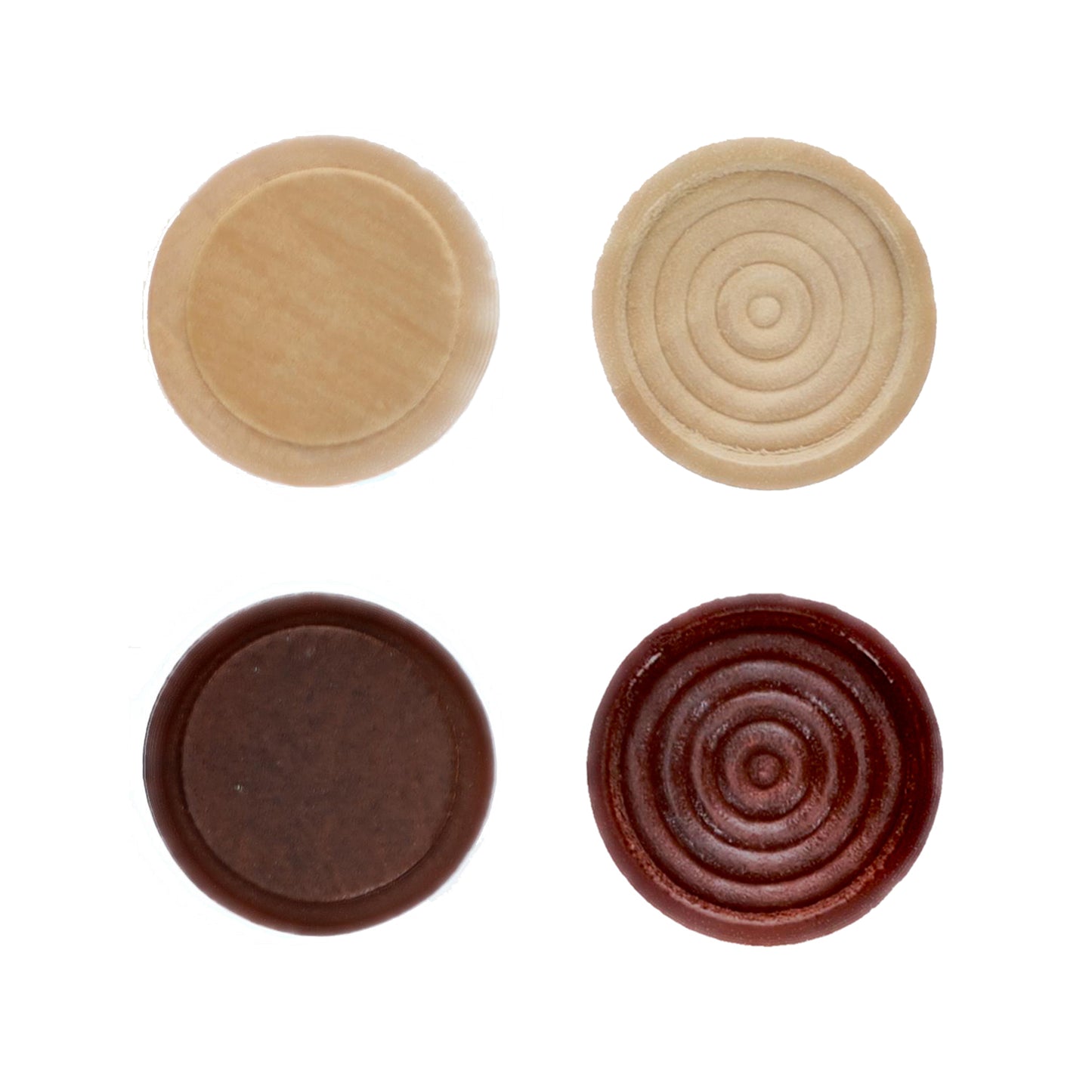 Old School Brown and Natural Wooden Checkers Set -11.75 in.