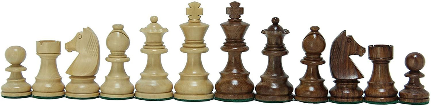 WE Games Magnetic Folding Chess & Checkers Set - Walnut Wood Finish - 8 inch for travel