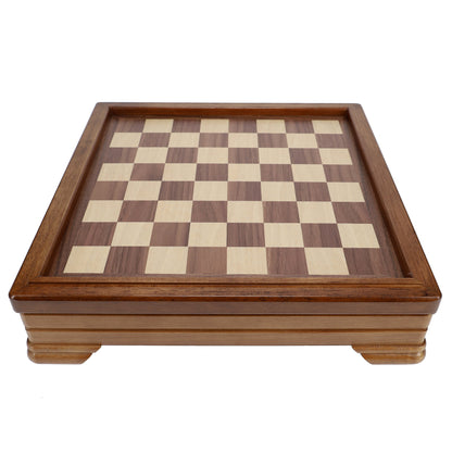 WE Games Walnut 7-Games-in-1 Combination Game Set - Includes Chess, Checkers, Backgammon, Dominoes, Cribbage, Poker, Dice and Cards