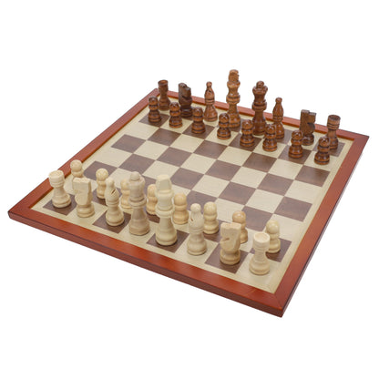 WE Games 7-in-1 Combination Wood Game Set – 12 inch board – Includes Chess, Checkers, Backgammon, Dominoes, Cribbage, Poker Dice, Cards