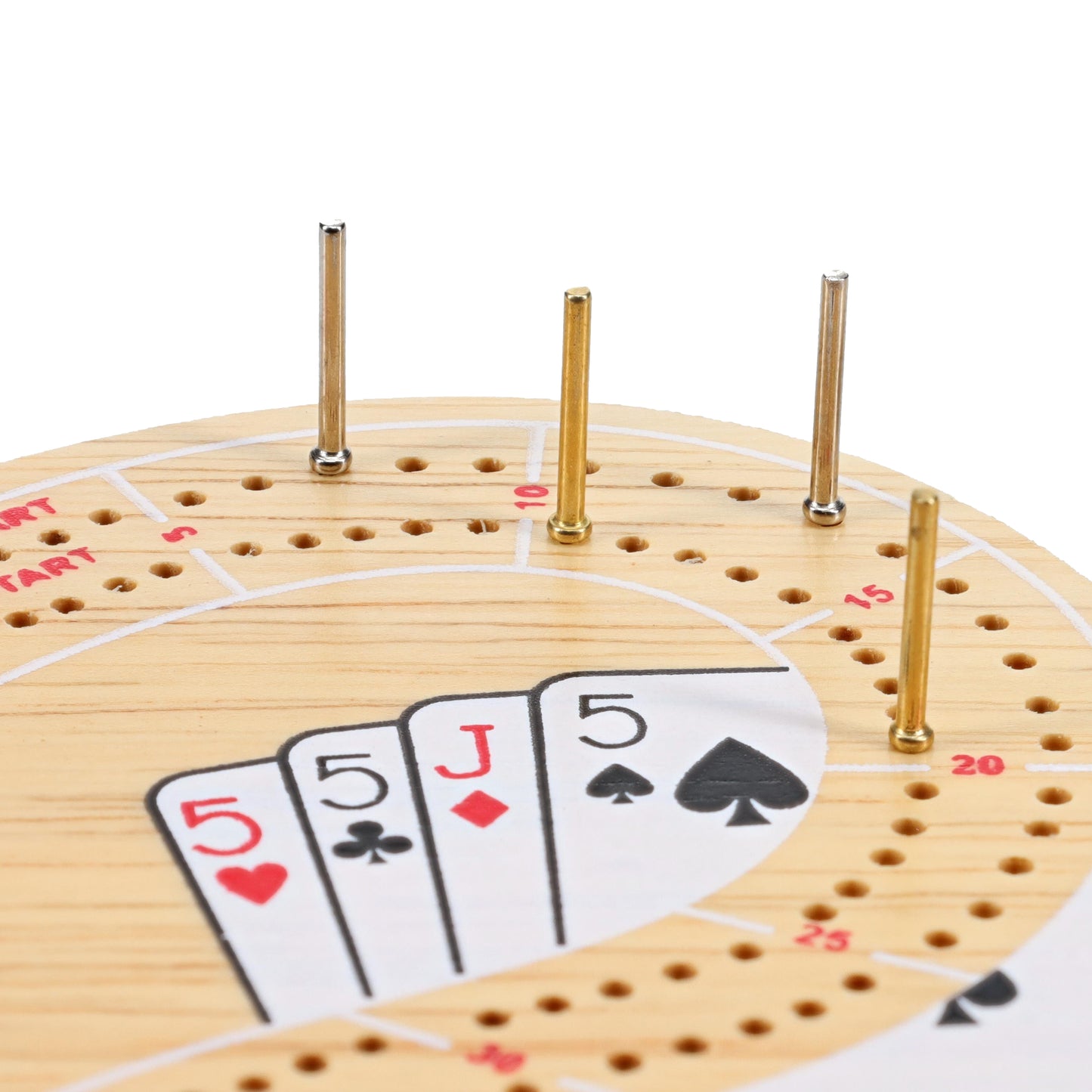 WE Games 29 Cribbage Set - Solid Wood  Board with Metal Pegs
