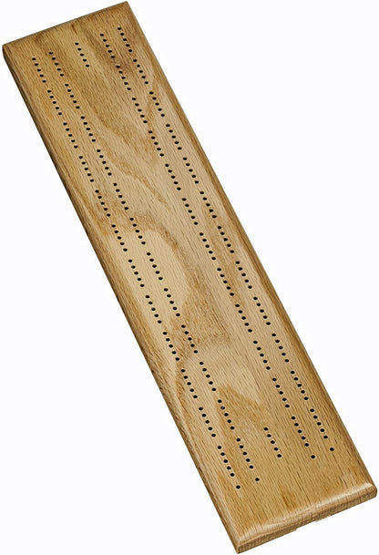 WE Games Competition Cribbage Set (Made in USA) - Solid Wood Sprint 2 Track Board with Metal Pegs