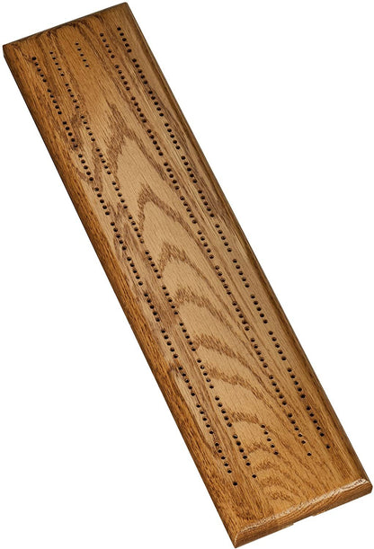 WE Games Competition Cribbage Set (Made in USA) - Solid Wood Sprint 2 Track Board with Metal Pegs