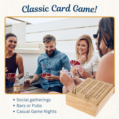 Mini Travel Cribbage Set - Wood, 2 Track