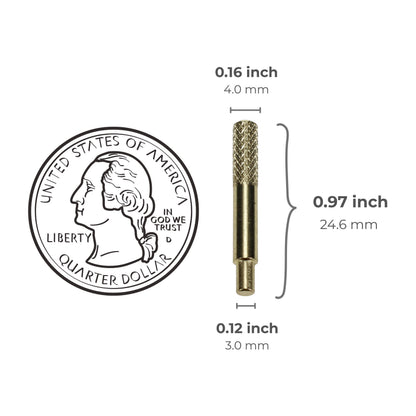 WE Games Machined Metal Cribbage Pegs in Velvet Pouch - Set of 6 (2 Brass, 2 Chrome, 2 Black)